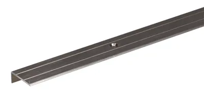 Produktbild von Alberts Treppenkanten-Schutzprofil | gebohrt | Aluminium, edelstahlfarbig eloxiert | 1000 x 24,5 x 20 mm