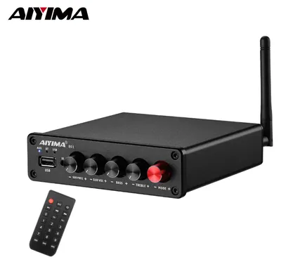 Produktbild von Audio-Verstärker mit Bluetooth 5.0 – 2.1-Kanal, 200 Watt – mit Metallgehäuse für Heimaudio