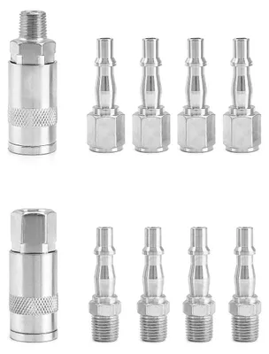 Immagine prodotto di Set di 10 connettori pneumatici da 1/4" per compressore d'aria