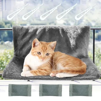 Productafbeelding van Radiatorbed kat - Kattenhangmat radiator - Pluche hoes - Machinewasbaar - Metalen frame - Voor binnen