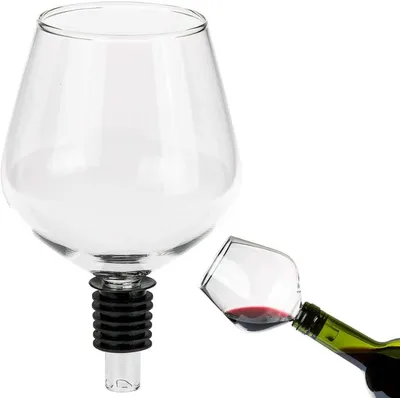 Produktbild von Wein Glas Ausgießer Flaschenaufsatz mit Silikondichtung JGA Party Fun Geschenk