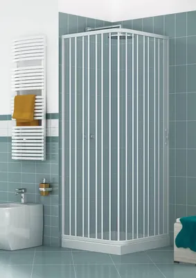 Immagine prodotto di Box doccia rettangolare Luna 80x100 cm in PVC a soffietto laterale — grande comfort,  Italy