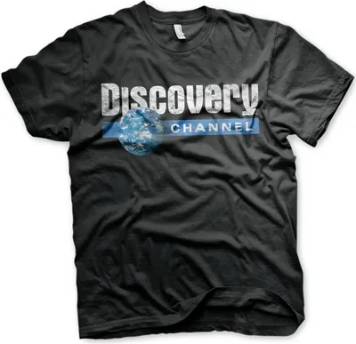 Produktbild von Discovery Cracked Globe Logo T-Shirt - XX-Large - Black