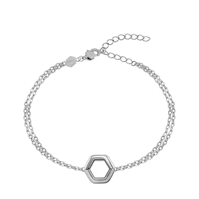 Image de Bracelet chaîne Breil argent collection Hexagonia - femme