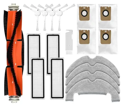 Produktbild von Ersatzteile Kompatibel mit Dreame D10 Plus, Z10 Pro, L10 Plus Roboterstaubsauger zubehör, 1 Hauptbürste, 4 Seitenbürsten, 4 Hepa-Filter, 4 Wischtücher, 4 Staubbeutel