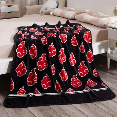 Produktbild von Anime Naruto Shippuden Kuscheldecke, Akatsuki Flauschige Decke 200 * 150 cm, Kuschelige Wohndecke/Sofadecke/Reisedecke