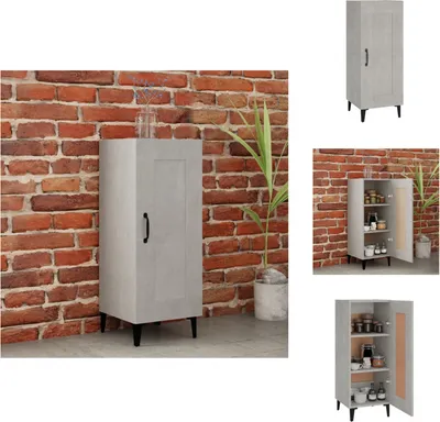 Image de vidaXL Sideboard gris béton 34,5x34x90 cm Bois composite - Sideboards