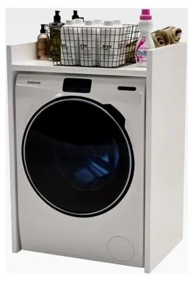 Produktbild von Waschmaschinenschrank Überbauschrank für Waschmaschine und Trockner 66x97x48 cm Weiß