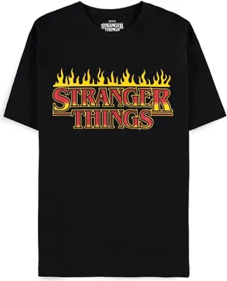 Obrázek produktu pro Stranger Things - Fire Logo - Men's Short Sleeved T-shirt - M - Stranger things TS034153STT - (T-shirts and Tops / Short Sleeved T-shirts)