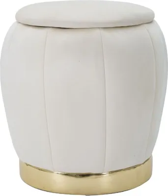 Produktbild von Mauro Ferretti Hocker Paris Ø 43x43 cm creme gold