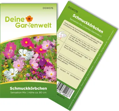 Produktbild von Cosmea Schmuckkörbchen Sensation Mix Samen - Cosmos bipinnatus - Cosmeasamen - Blumensamen - Saatgut für 70 Pflanzen