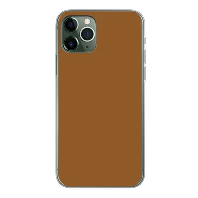 Produktbild von MuchoWow® Handyhülle Schutzhülle Hülle für iPhone 11 Pro Braun - Erdton - Unifarben Silikon Softcase Handy Hülle - Handy