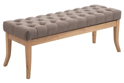 Obrázek produktu pro Lavice Ramses 120 - látka, nohy antik světlé - Šedo-hnědá (Taupe)