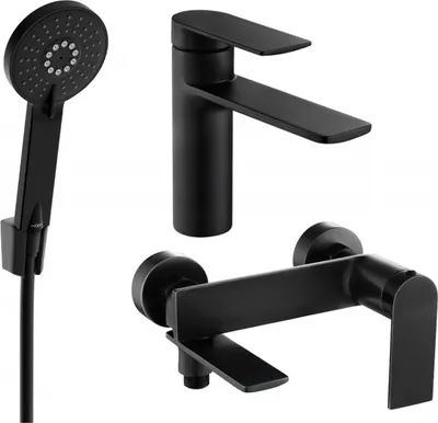 Produktbild von Mexen Zero R40 Badewannenset, Schwarz - 71103R40-70
