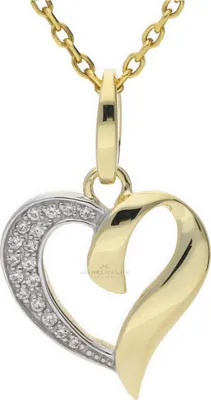 Produktbild von JuwelmaLux Anhänger 333 Gold Herz mit Zirkonia JL20-02-0027