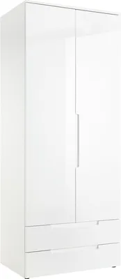 Produktbild von Spice Kleiderschrank 2-türig 84 cm Weiß Hochglanz