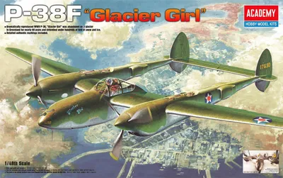 Produktbild von Modellbausatz Flugzeug 12208 – P-38F LIGHTNING GLACIER GIRL (1:48)