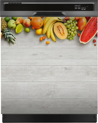 Produktbild von Aufkleber sticker 60x60 cm Dekorative folie Spülmaschine - Früchte auf Holz