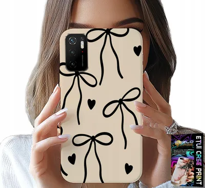 Image de Etui pour Xiaomi Poco M3 Pro 5G - Beige Ribbon Cocards Fashionable Patterns