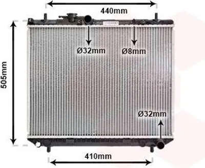Produktbild von VAN WEZEL 11002043 Kühler Wasserkühler Motorkühler für DAIHATSU TERIOS (J1)