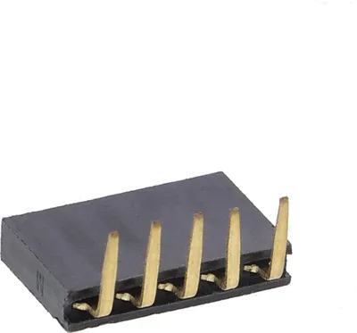 Produktbild von Buchsenleiste 2.54mm, gebogen, 1-reihig, 4,65mm : 5-polig Ausführung: 5-polig