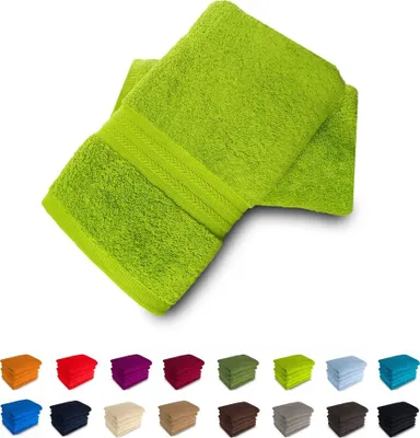 Produktbild von 550g/m2 Handtuch 100% Baumwolle Frottee 50x100 Nr 12 grün