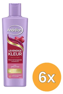 Productafbeelding van 6x Andrelon Shampoo – Levendige Kleur 250 ml