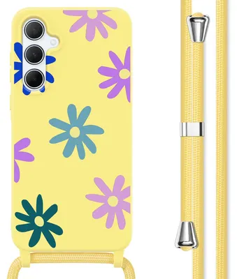 Produktbild von imoshion SilikonHülle design mit Band Samsung Galaxy A55 - Yellow Flower Distance