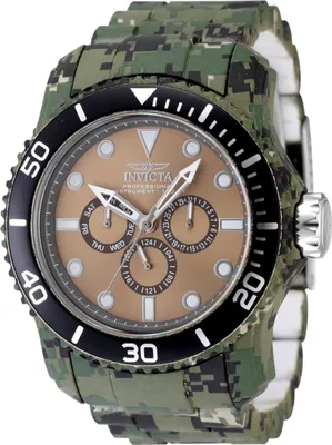 Zdjęcie produktu dla Invicta Pro Diver 47855 Zegarek Męski - Mechanizm Kwarcowy - Stal Nierdzewna z Zieloną Tarcza - 49 mm