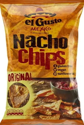 Obrázek produktu pro El Gusto Mexico Bezlepkový Nachos chips original (180g), 101773
