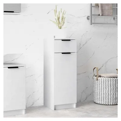 Produktbild von Badschrank Weiß 32x34x90 cm aus Holzwerkstoff