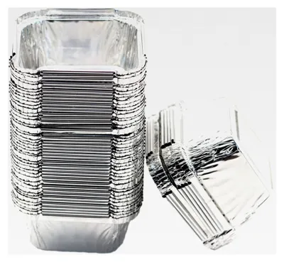 Produktbild von Aluminiumschalen Quadrat für Grill und Backen | Aluschalen für Cupcakes, Eiercremes, Muffins, Törtchen