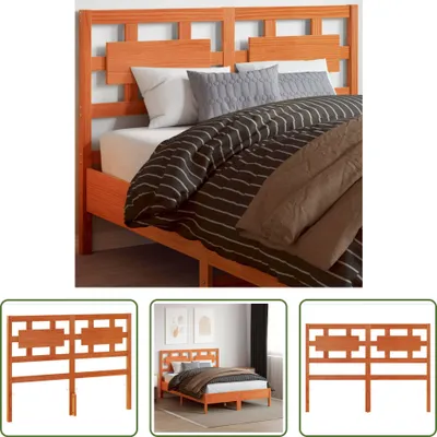 Produktbild von The Living Store Kopfteil Wachsbraun 135 cm Massivholz Kiefer