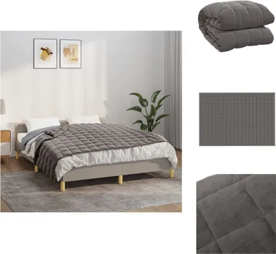 Zdjęcie produktu dla vidaXL Koc obciążeniowy szary 135x200 cm 10 kg tkanina - Koce