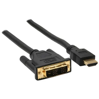 Produktbild von InLine HDMI-DVI Kabel, vergoldete Kontakte, HDMI ST auf DVI 18+1 ST, 2m, 2 m, HDMI, DVI-D, Gold, 4,95 Gbit/s, Schwarz