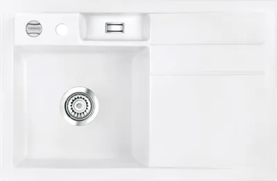 Produktbild von Spüle KeraDomo BELA 78 in GRÖNLAND - Becken links mit Excenterbedienung / Systemceram / Keramikspüle