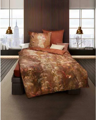 Produktbild von Bettwäsche Satin Gestreift Swirl Grau 100% Baumwolle Modern Reißverschluss Kaeppel Bettbezug Kissenbezug Bettgarnitur glänzend edel waschbar