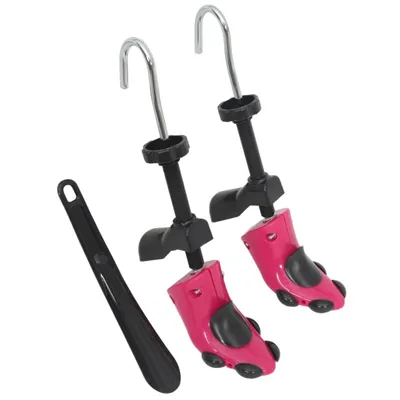 Image de vidaXL Embauchoirs avec chausse-pied Rose UE 34-40 Plastique