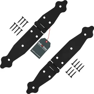 Immagine prodotto di KOTARBAU® Cerniera per porte, persiane, portoni, pergole, mobili decorativi in acciaio nero 100 X 100 X 35 MM