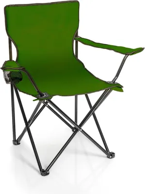 Produktbild von Campingstuhl BigDean Klappstuhl grün Campingstuhl Angelstuhl mit Getränkehalter und Tragetasche – Angelstuhl faltbar Klappstuhl Gartenstuhl Klappstuhl