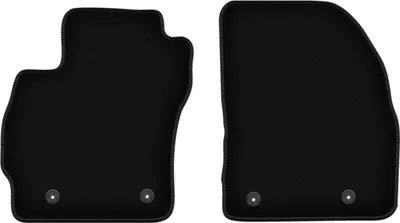 Produktbild von Wielganizator Velours-Autoteppiche vorne – passend für Mazda 5 II (Minivan, Bj. 2010-) –  schwarz, passgenau, mit Befestigungen set 2 Stk.