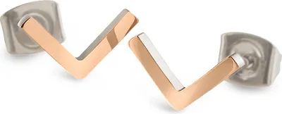 Produktbild von Boccia Ohrstecker 05024-03 Titan Bicolor rosé vergoldet