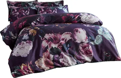 Image de Paoletti - Floral - Parure de lit "Cordelia" RV2377 (lit double) (Violette)