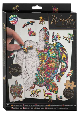 Obrázok produktu pre Drevené puzzle korytnačka, 130ks.