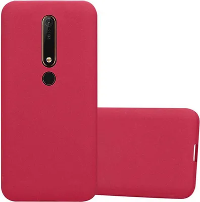 Obrázek produktu pro Cadorabo Ochranný kryt pro Nokia 6.1 Case v červeném pouzdře na mobilní telefon TPU Case Cover Case
