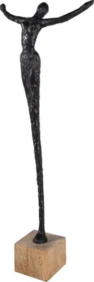 Immagine prodotto di Gilde Skulptur, "Freedom", Kunstharz, Mangoholz, schwarz, naturfarben, VE 1, L. 10 cm, B. 29 cm, H. 70 cm 84296 4063387842966
