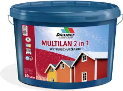 Produktbild von Diessner Multilan 2 in 1 Wetterschutzfarbe 2,5 L