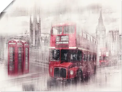 Produktbild von ARTland Poster London Westminster Collage Größe: 60x45 cm