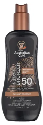 Produktbild von Australian Gold Instant Bronzer Spray Gel Sunscreen SPF50