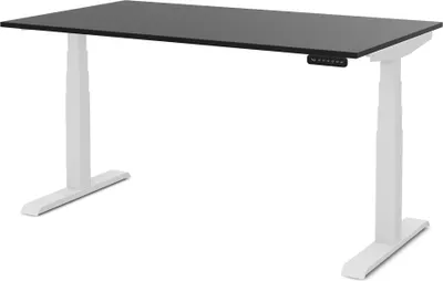 Produktbild von ASSMANN Elektrisch höhenverstellbarer Kinderschreibtisch JUNIOR Schwarz Weiß, 120x80cm, Memoryfunktion, Kollisionsschutz, 2-fach-Motorik